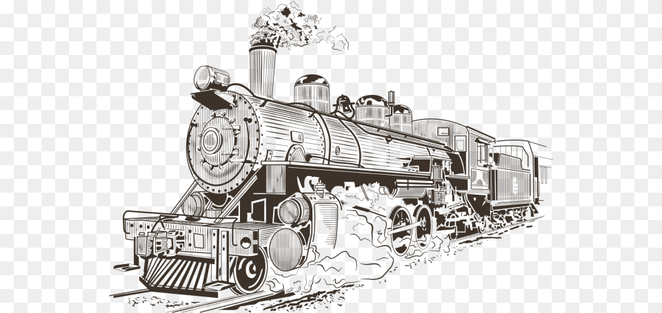 Steam Train Engine Illustration, Transportation, Steam Engine, Railway, Motor Free Transparent Png
