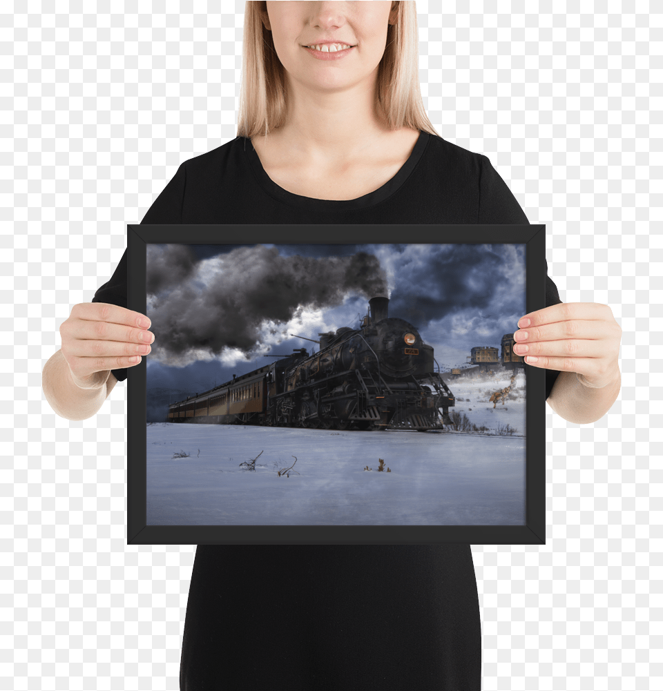Steam Train Poster, Adult, T-shirt, Person, Woman Png Image