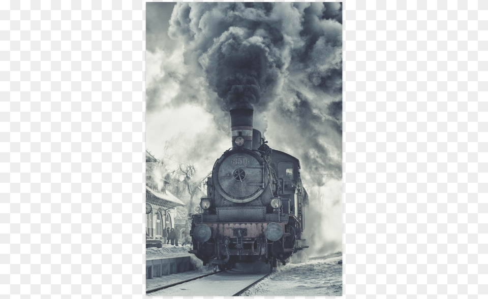 Steam Train Poster 16 X24 Smokestack On A Train, Vehicle, Transportation, Railway, Locomotive Free Png