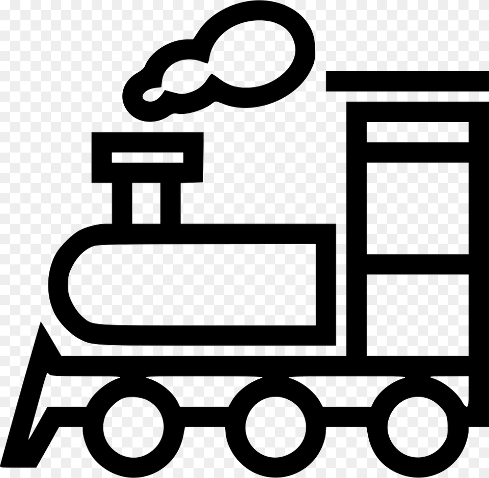 Steam Train Steam Engine Icon, Grass, Plant, Stencil, Device Free Png