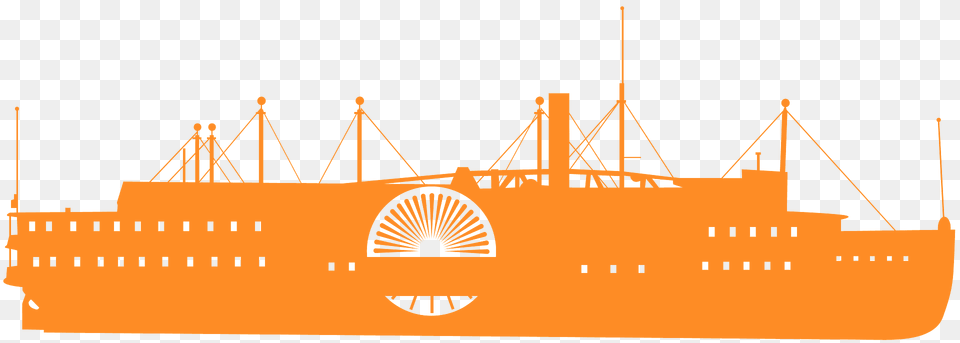 Steamboat Silhouette, Transportation, Vehicle, Watercraft, Boat Free Transparent Png