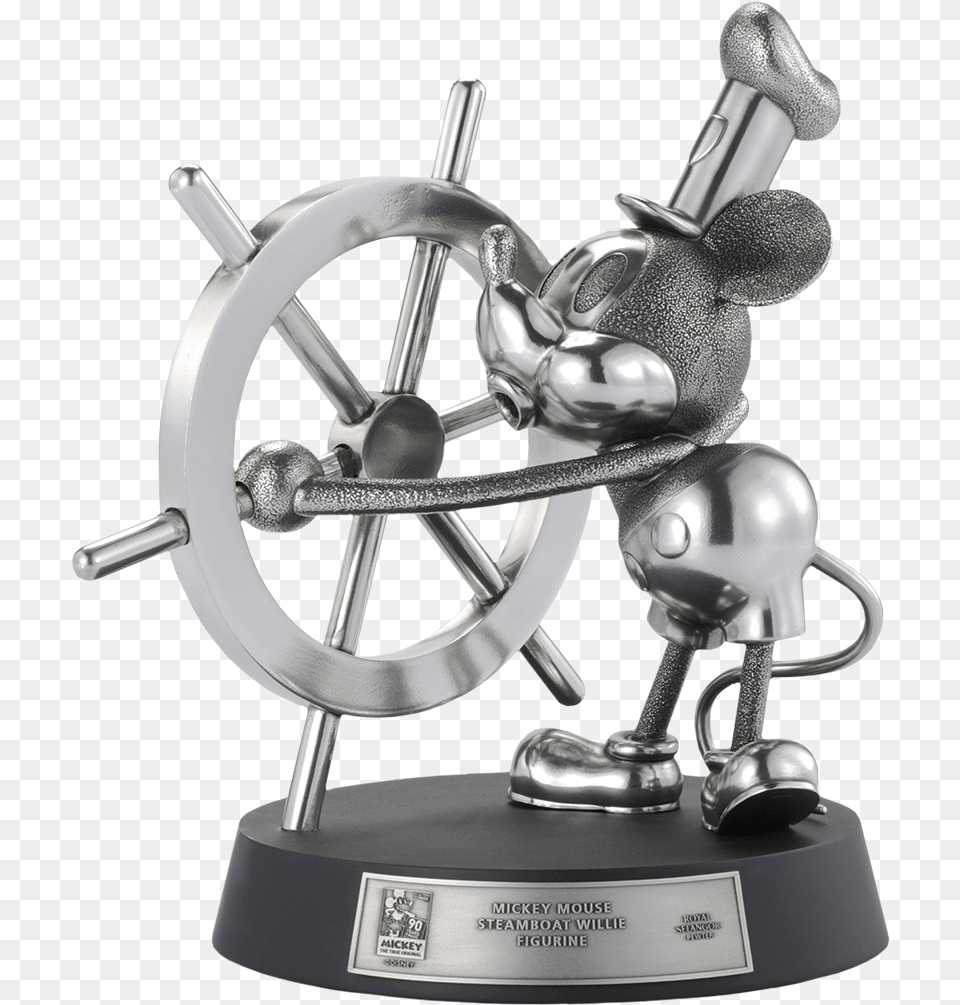 Steamboat Willie Limited Edition 12 Pewter Statue Royal Selangor Mickey Mouse Steamboat Willie Figurine, Machine, Wheel Png