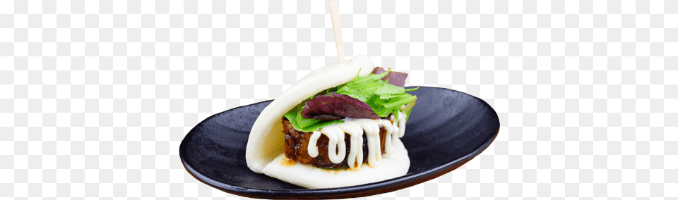 Steamed Bun Stuffed With Slow Braised Pork Chashu Jinya Steamed Buns, Food, Food Presentation, Burger Free Transparent Png