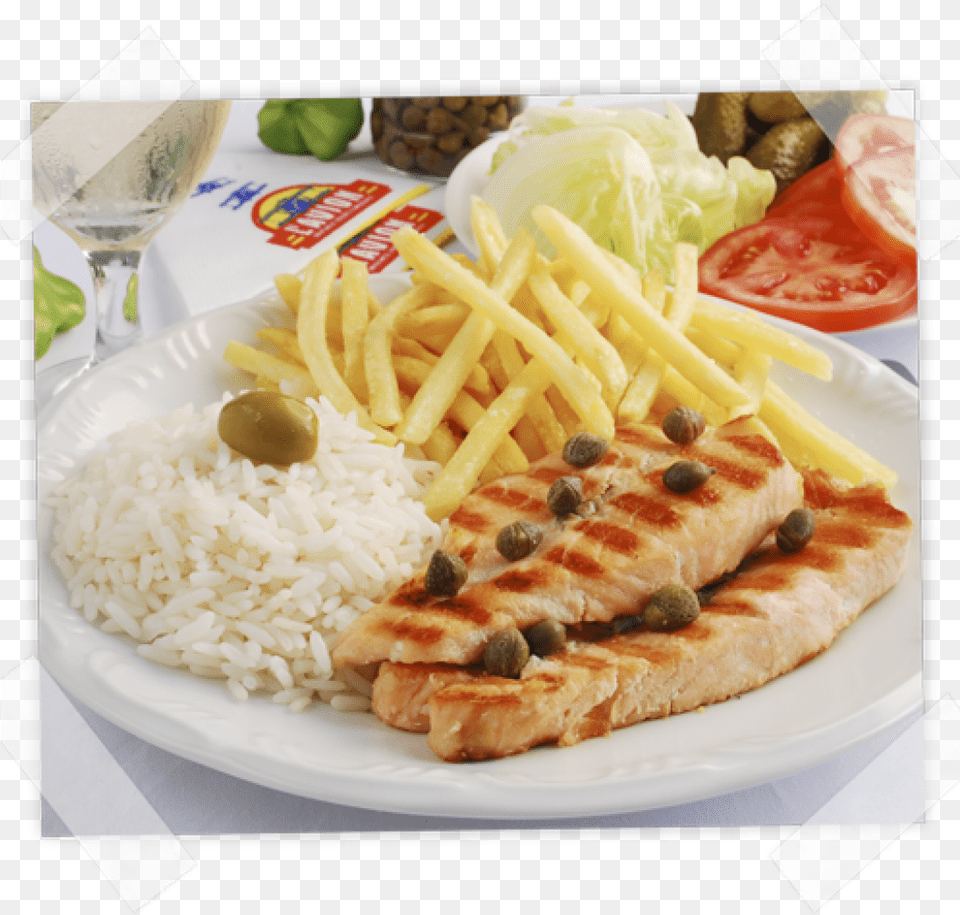 Steamed Rice, Food, Lunch, Meal, Ketchup Png