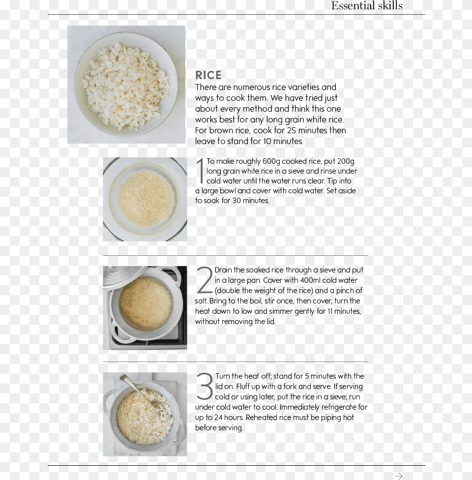 Steamed Rice, Food, Produce, Plate, Grain Png Image