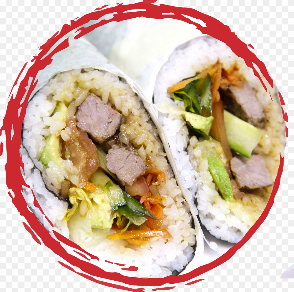 Steamed Rice, Food, Meal, Dish, Sandwich Wrap Free Png Download