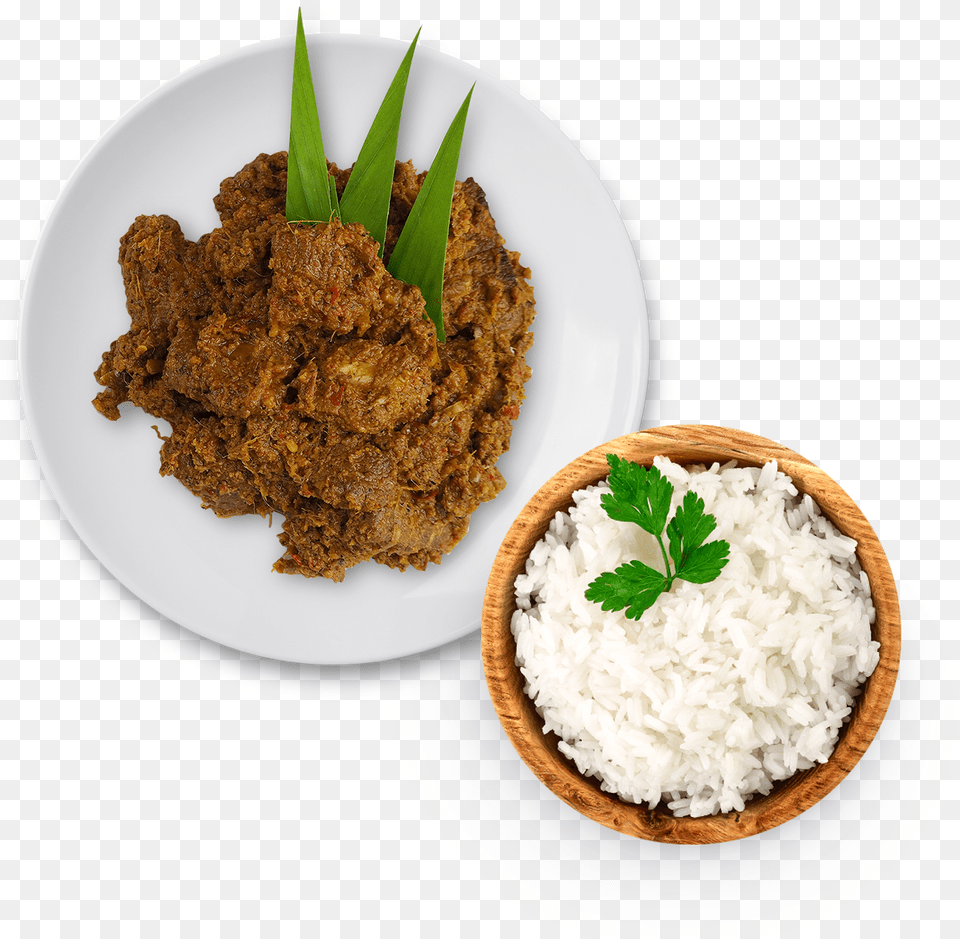 Steamed Rice, Food, Food Presentation, Meat, Mutton Free Png Download