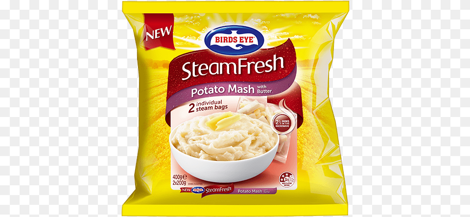 Steamfresh Potato Mash With Butter 400g Birds Eye Mashed Potato, Food, Mayonnaise, Custard, Ketchup Png