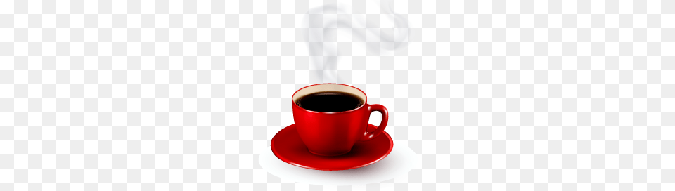 Steaming Coffee Cup Logo, Beverage, Coffee Cup, Saucer Free Png Download