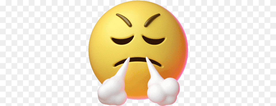 Steaming Seething Gif Steaming Seething Anger Discover Emoji Angry Face Gif, Ball, Football, Soccer, Soccer Ball Free Png