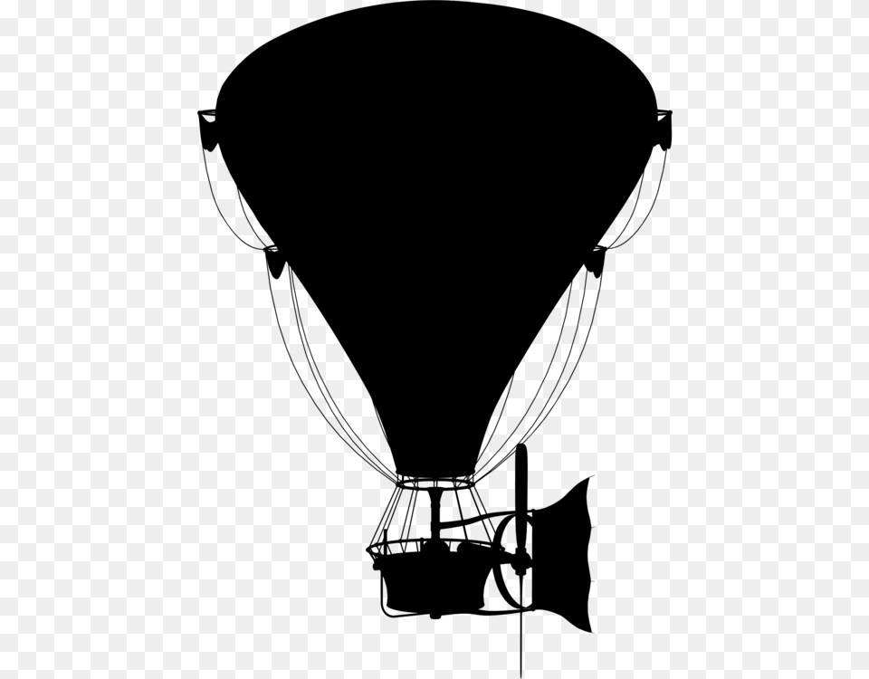 Steampunk Air Balloon, Gray Free Png