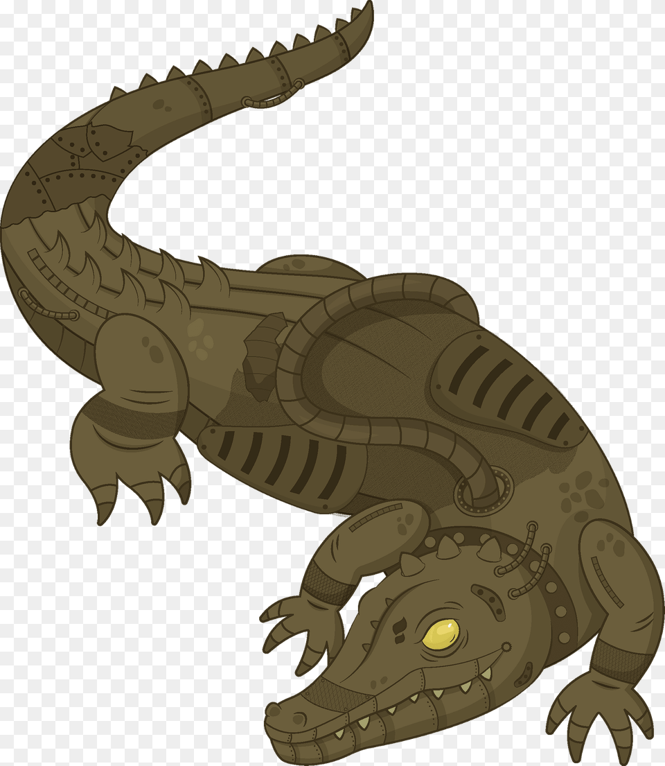 Steampunk Alligator Clipart, Animal, Crocodile, Reptile, Snake Free Png