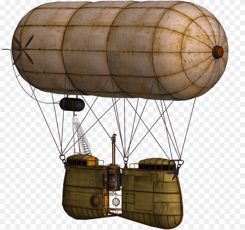 Steampunk Balloon Aerostat Flight Wind Image Steampunk Balloon, Aircraft, Transportation, Vehicle, Airship Free Png Download