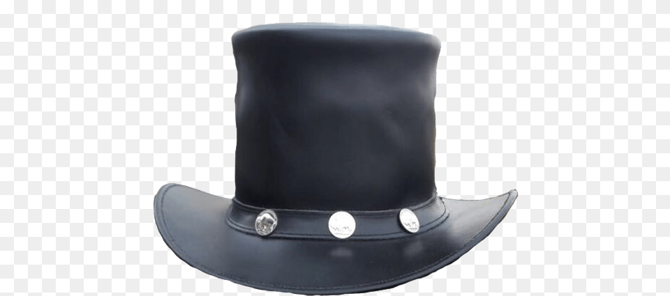Steampunk Black Diamond Leather Top Hat With Buffalo Nickels Buffalo Nickel, Clothing, Sun Hat, Cap, Cowboy Hat Png Image