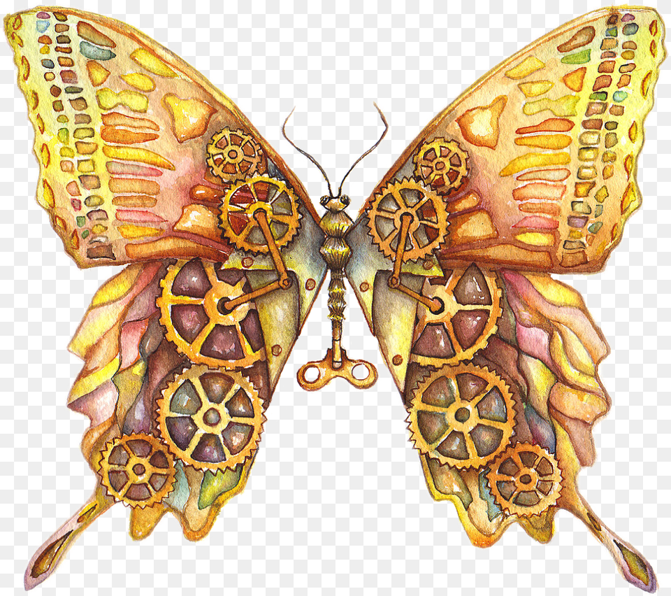 Steampunk Butterfly, Accessories, Earring, Jewelry Free Png