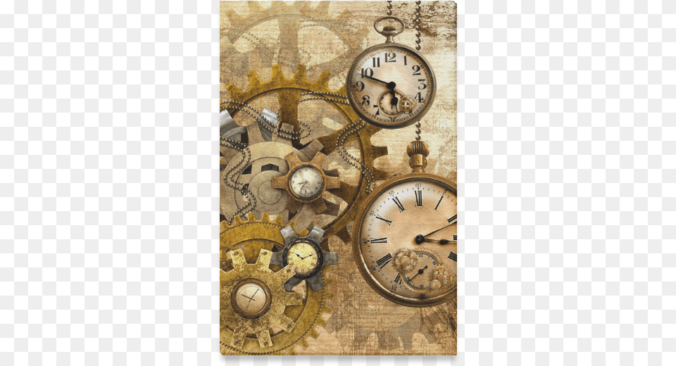 Steampunk Canvas Print 12 X18 Steampunk Poster, Analog Clock, Clock Free Transparent Png