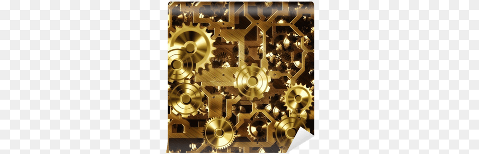Steampunk Cogs And Gears Wall Mural U2022 Pixers We Live To Change Kugghjul Transparent Gold, Machine, Chandelier, Lamp, Gear Free Png Download