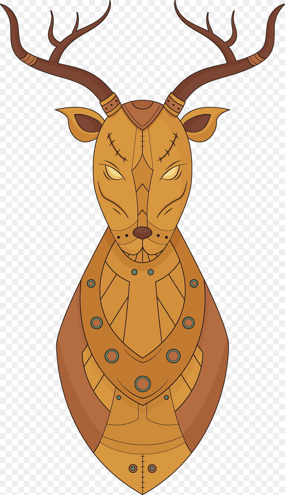 Steampunk Deer Clipart, Animal, Mammal, Wildlife, Elk Free Png