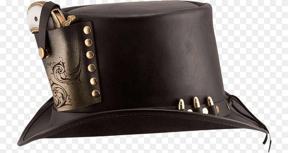 Steampunk Derringer Top Hat Leather, Clothing, Cowboy Hat, Accessories, Bag Free Png