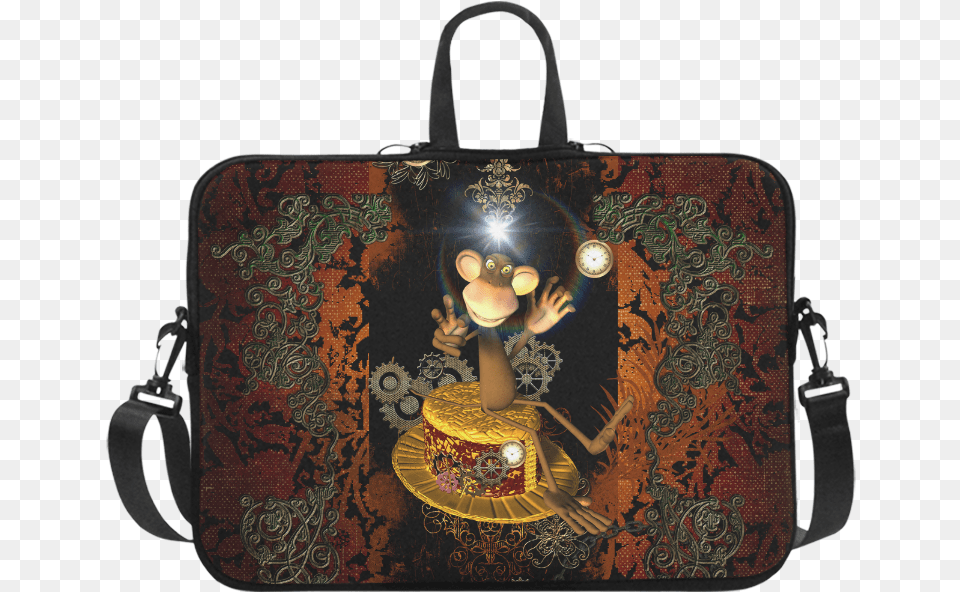 Steampunk Funny Monkey Laptop Handbags 17 Handbag, Accessories, Bag, Purse Png