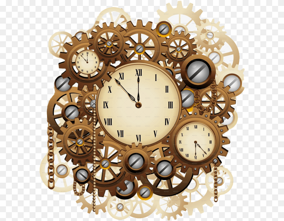 Steampunk Gadgets Photo Background, Clock, Analog Clock, Architecture, Building Png