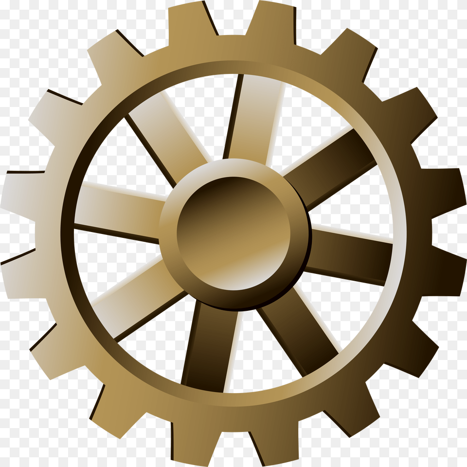 Steampunk Gear Machine, Wheel, Cross, Symbol Free Png Download
