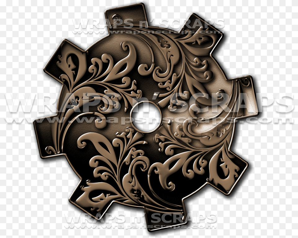Steampunk Gear Shield, Art, Bronze, Floral Design, Graphics Free Png