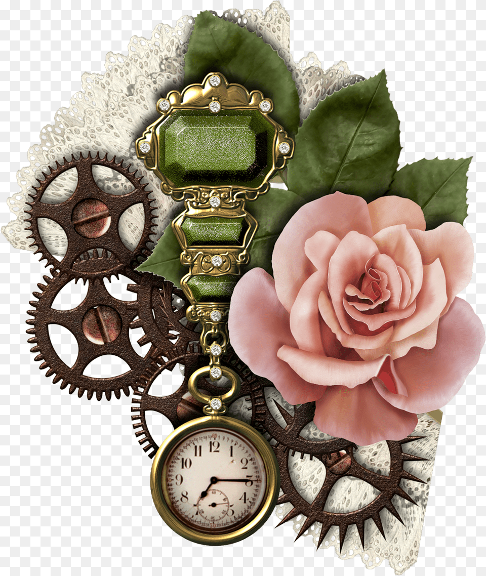 Steampunk Gears Flowers National Memorial Arch, Flower, Plant, Rose, Accessories Free Png