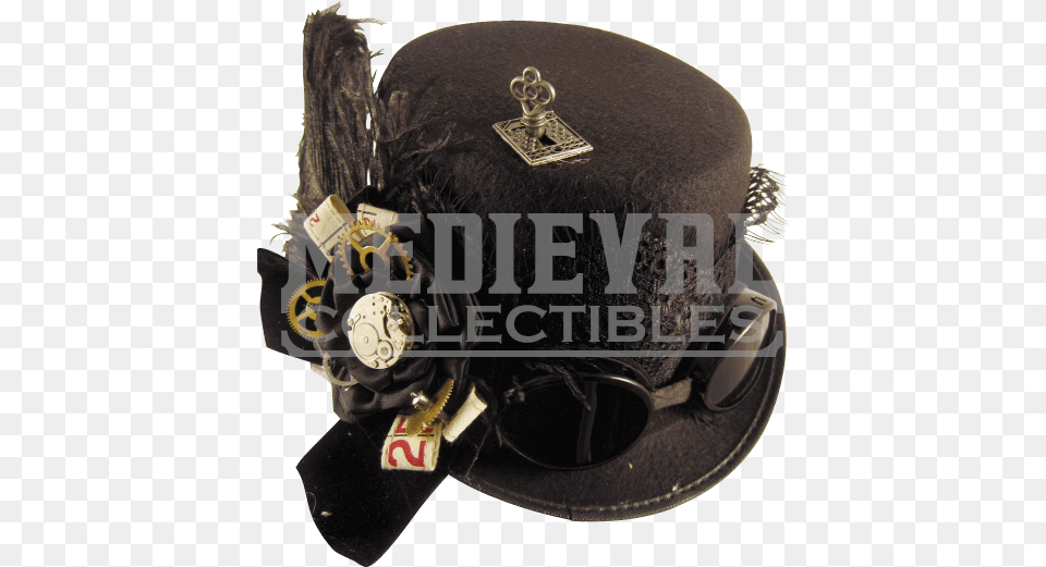 Steampunk Hat With Goggles Black Shoulder Cape, Baseball Cap, Cap, Clothing, Hardhat Free Png Download
