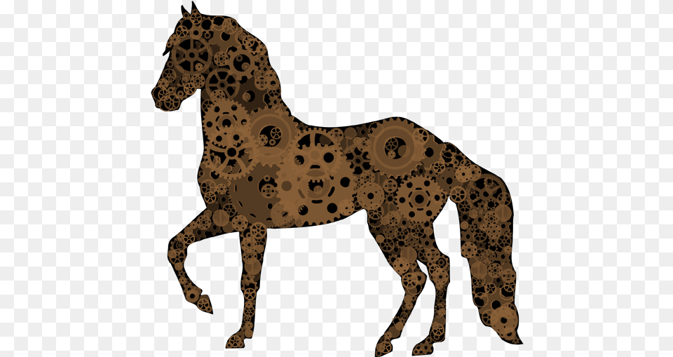 Steampunk Horse Paso Fino, Bronze, Animal, Cheetah, Mammal Png Image