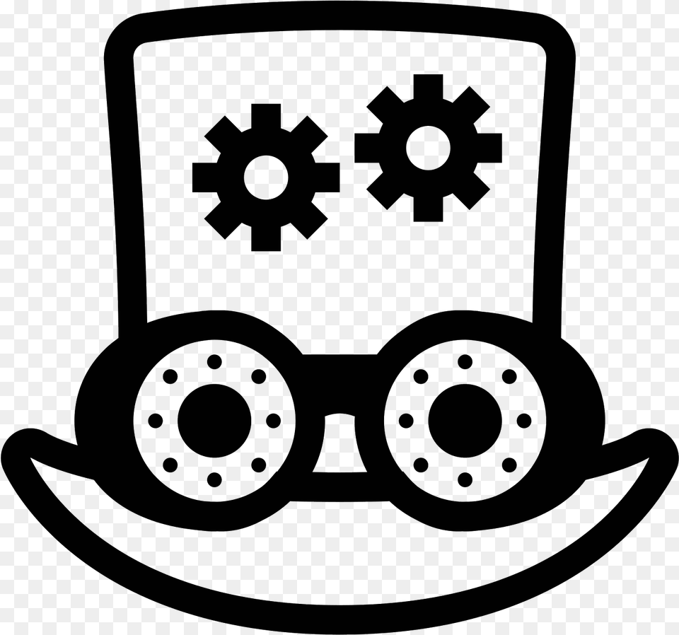 Steampunk Icon, Gray Png