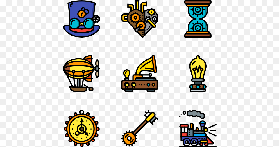 Steampunk Icons, Light Png