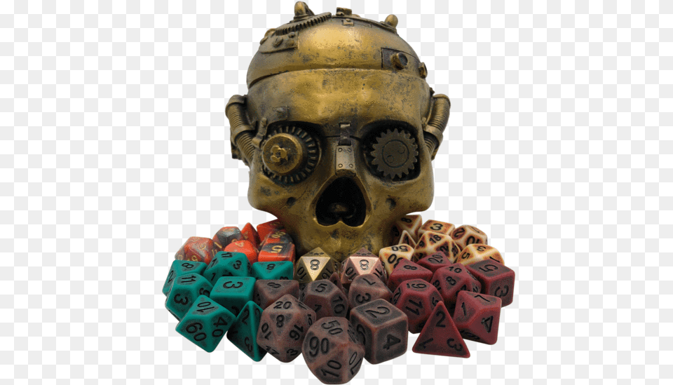Steampunk Mki Bundle Steam Punk Themed Polyhedral Rpg Dice For Dungeons And Dragons Skull, Game Free Png Download