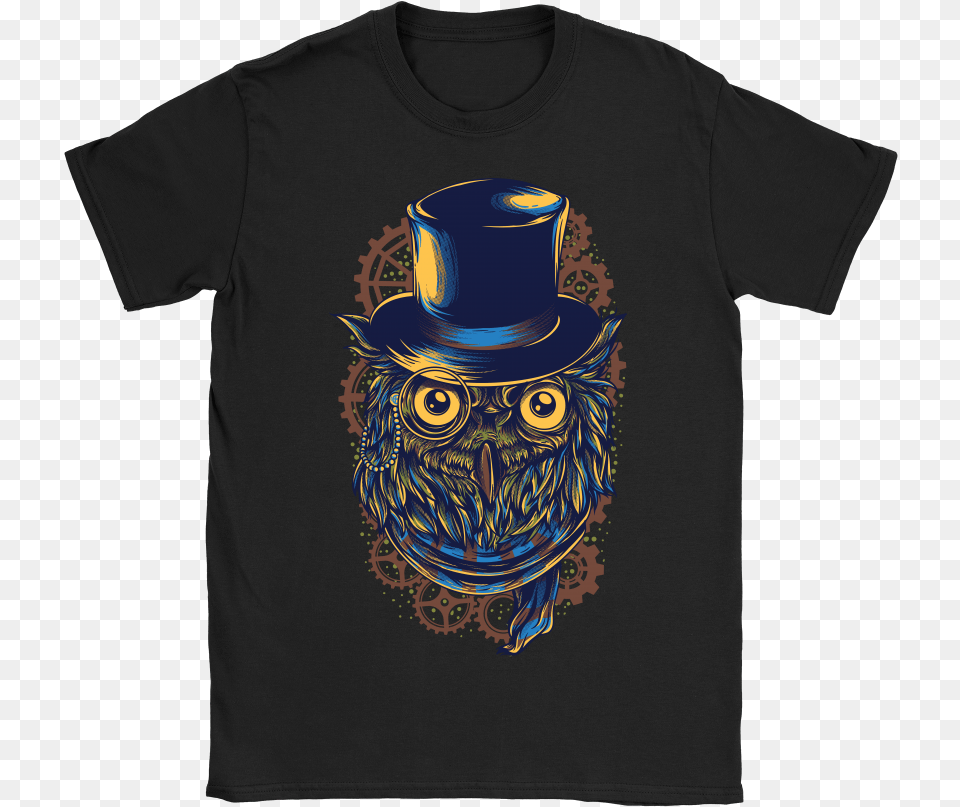 Steampunk Owl Tops Slayer Tshirt Eagle, Clothing, T-shirt, Hat, Animal Png Image