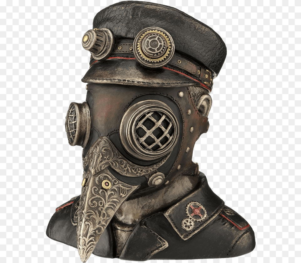 Steampunk Plague Doctor Bust Trinket Box Plague Dr Steam Punk, Adult, Male, Man, Person Free Png Download