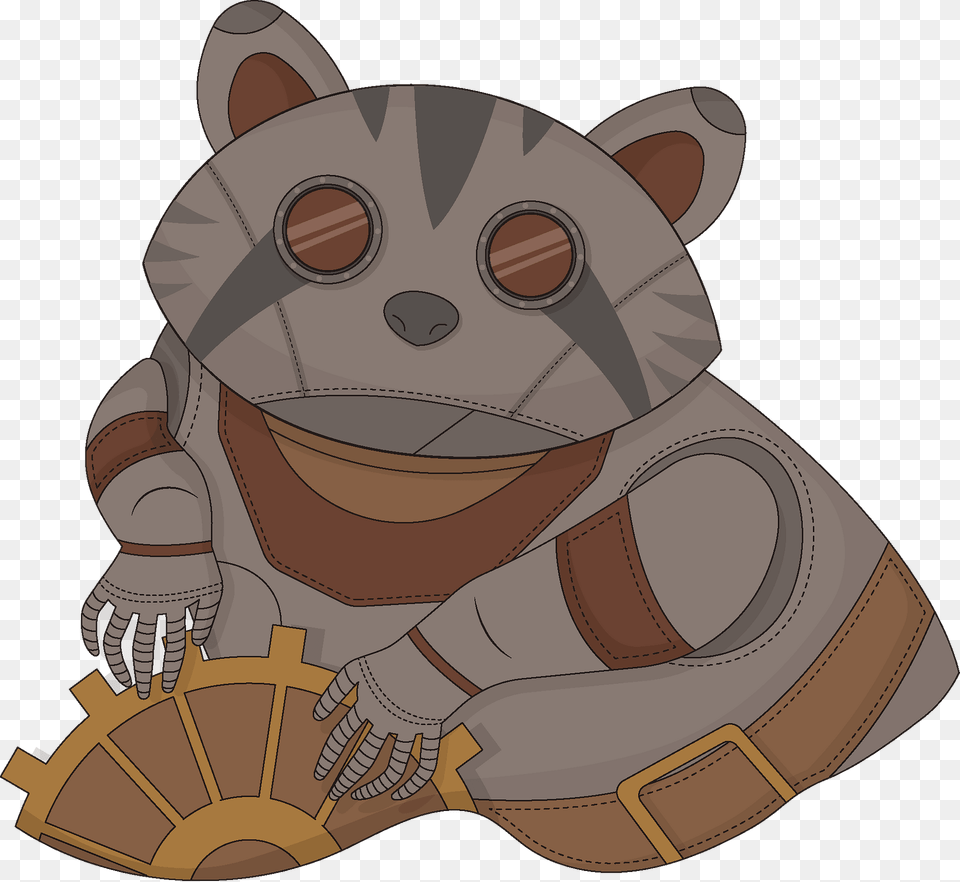 Steampunk Raccoon Clipart, Art, Bulldozer, Machine, Drawing Free Png