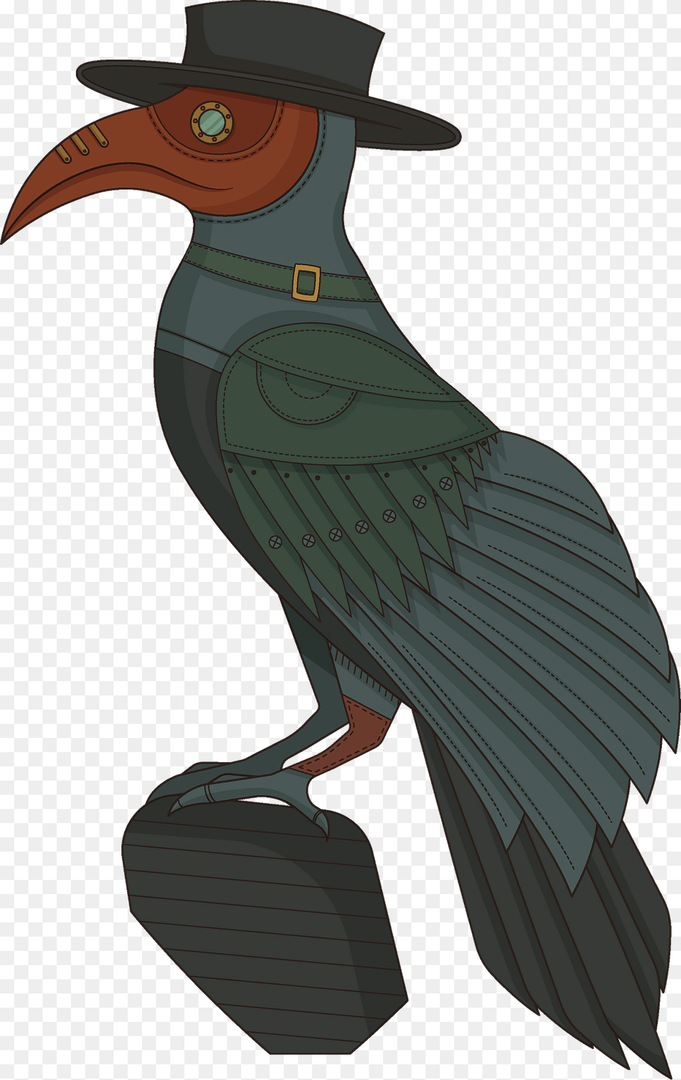 Steampunk Raven Clipart, Animal, Vulture, Waterfowl, Cormorant Free Png Download