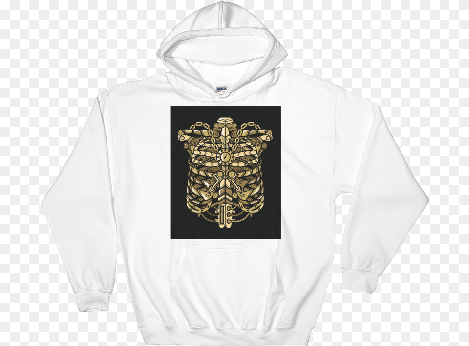 Steampunk Ribcage Hooded Sweatshirt Terry Rozier Scary Terry, Clothing, Hood, Hoodie, Knitwear Png