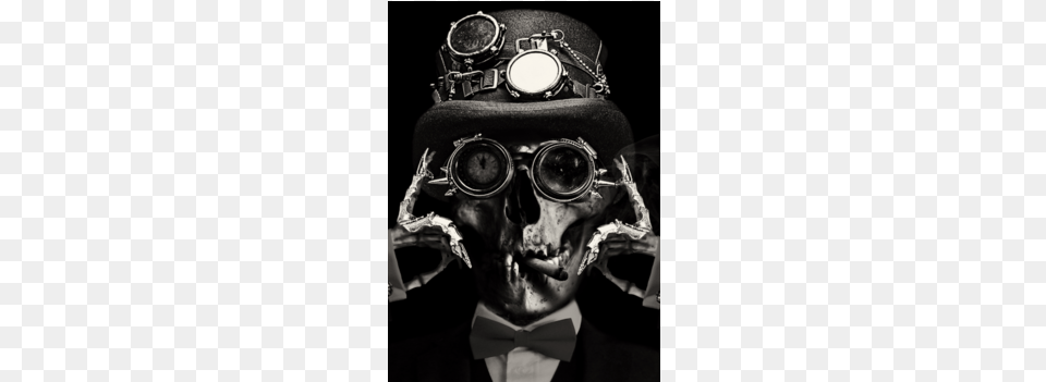 Steampunk Skull, Accessories, Goggles, Portrait, Photography Free Png