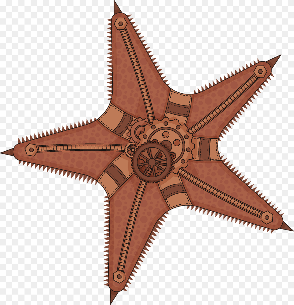 Steampunk Starfish Clipart, Animal, Sea Life, Fish, Shark Png