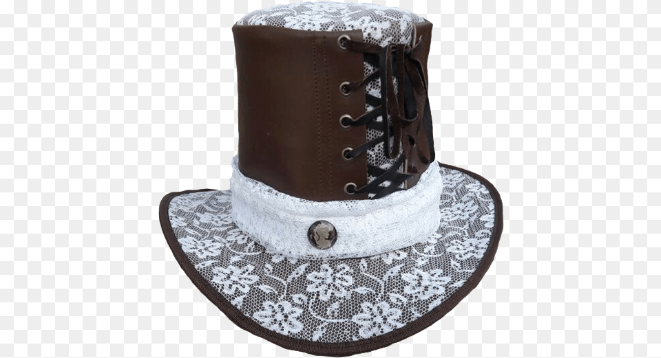 Steampunk Top Hat With Lace, Clothing, Cake, Dessert, Food Png