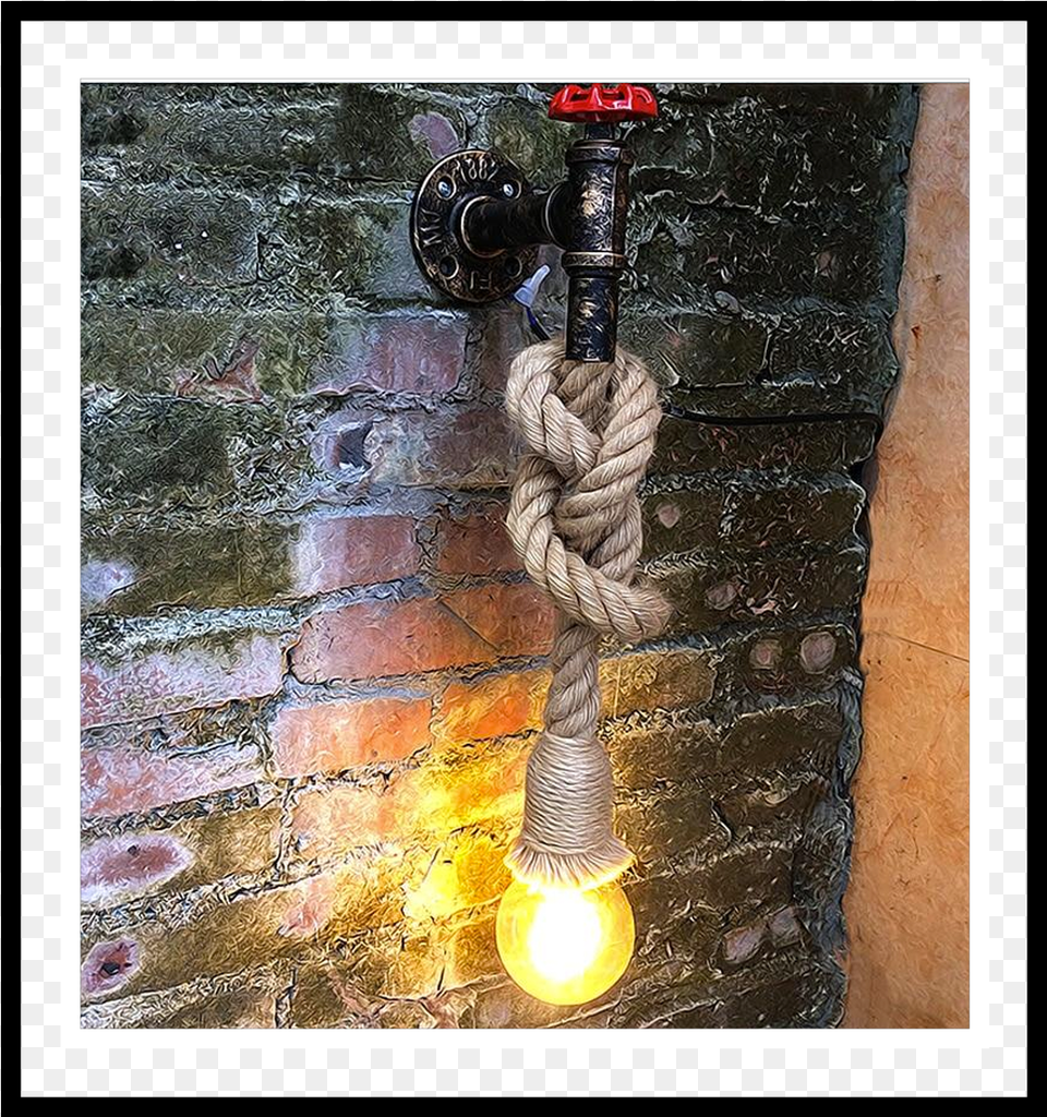Steampunk Wall Lamp Applique Con Corda, Light, Mace Club, Weapon Png
