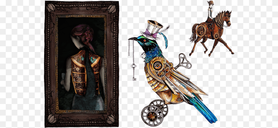 Steampunk Watercolor, Person, Adult, Female, Woman Free Transparent Png