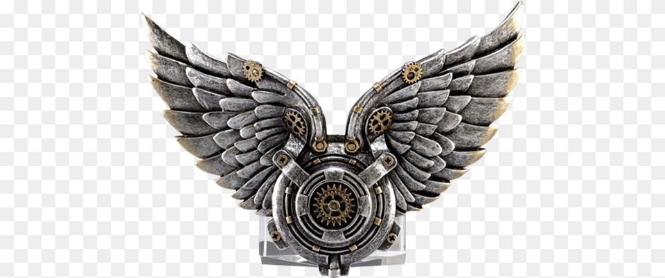 Steampunk Wings Plaque Steampunk Wings, Accessories, Emblem, Symbol, Animal Free Png