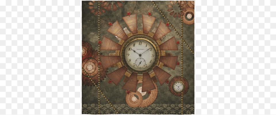 Steampunk Wonderful Clocks In Noble Design Square Motif, Analog Clock, Clock, Art, Painting Png Image