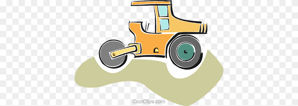 Steamroller Royalty Vector Clip Art Illustration, Machine, Device, Grass, Lawn Free Png Download