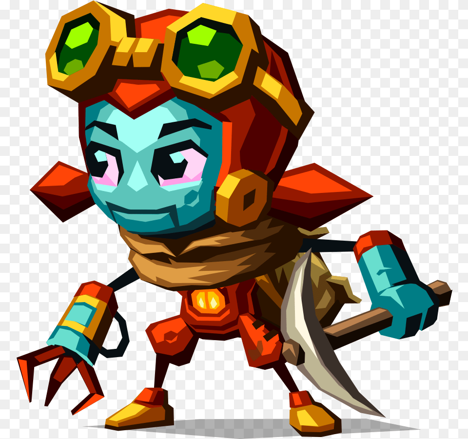 Steamworld Dig 2 Dorothy With Pickaxe Steamworld Dig 2 Character, Art, Baby, Person Png