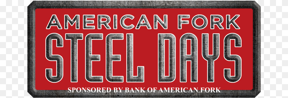Steel Days Logo With Bankaf, Book, License Plate, Publication, Transportation Free Png