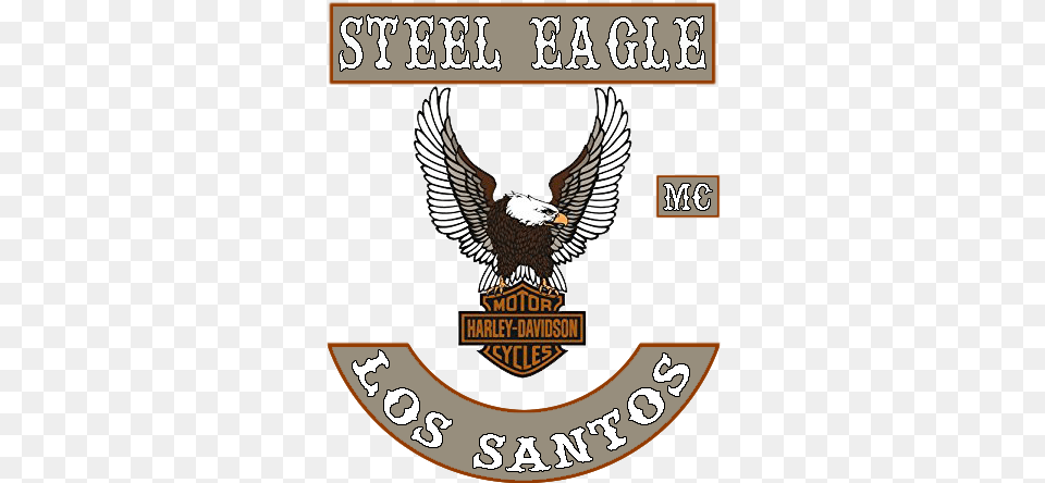 Steel Eagle Mc Logo Harley Davidson, Emblem, Symbol, Badge, Animal Png Image
