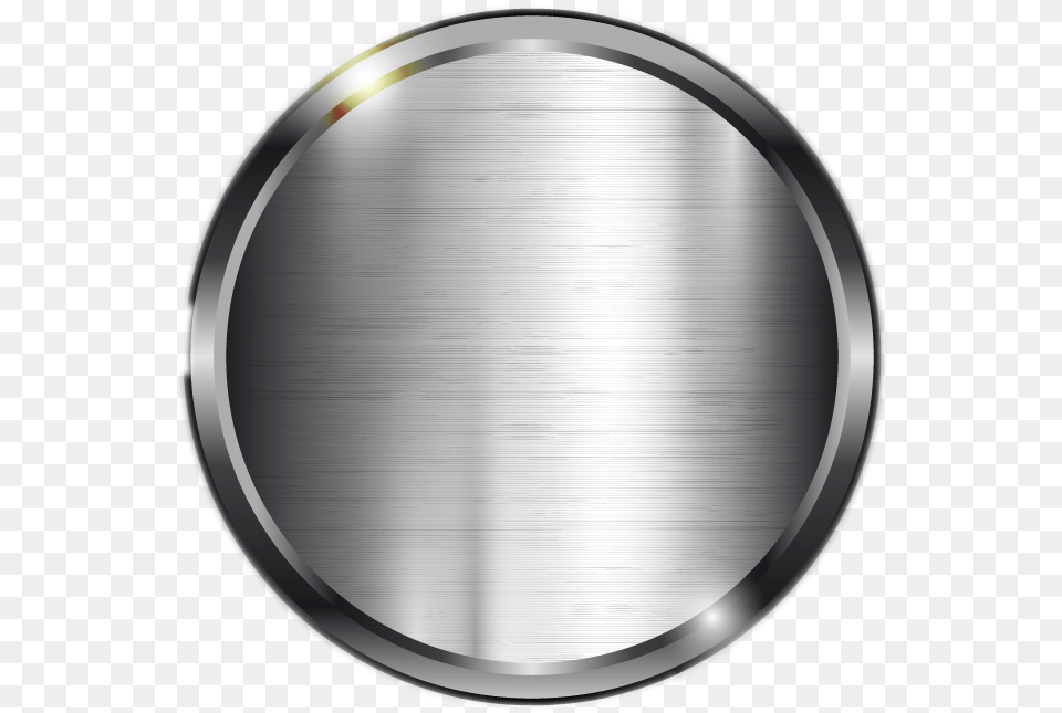 Steel Plate Transparent Metallic Silver Circle, Disk Png